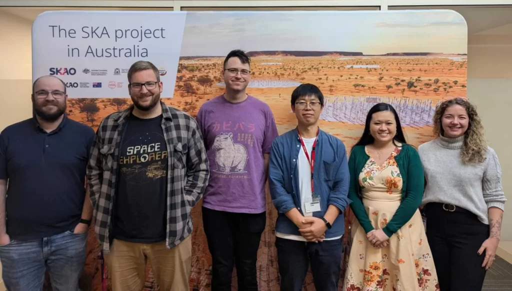 Dr. Shaoguang Gao, pictured with some of the AusSRC team.